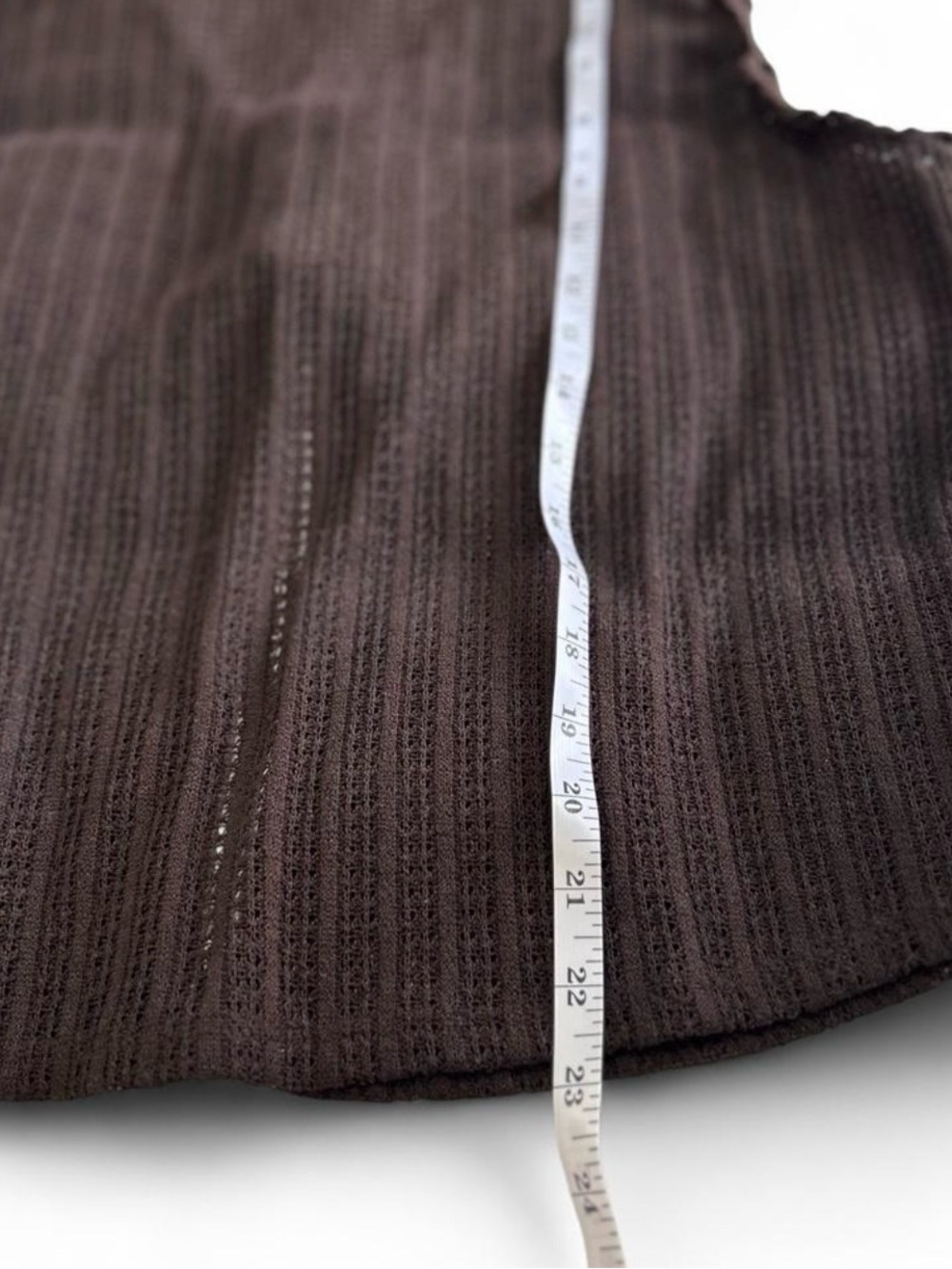 y2k Knit Boho Tie Front V-neck Sleeveless Mesh Dark Brown Woman's Size XL - Picture 7 of 8